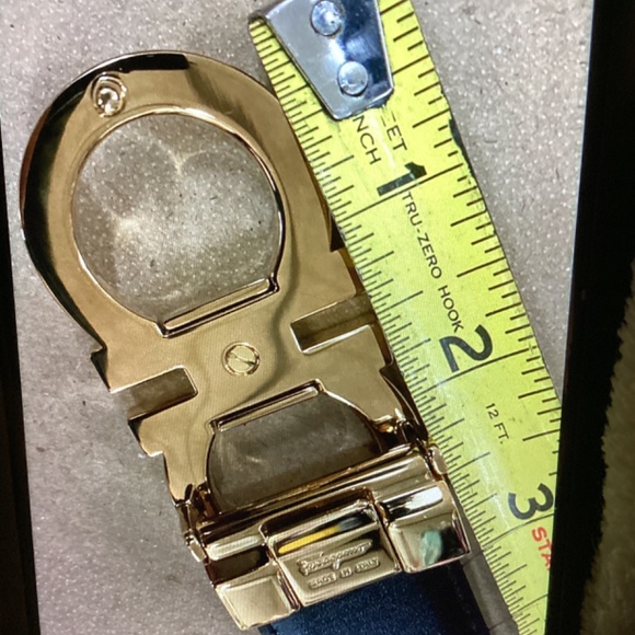 Ferragamo Reversible Adjustable Double-Gancini Leather Belt size 40 Auburn - Picture 4 of 10